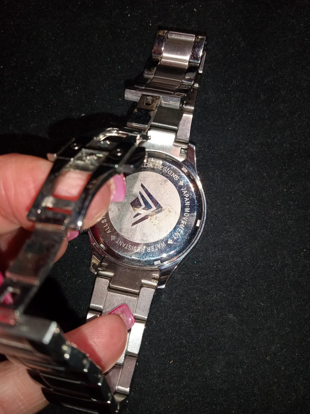 Silpada Silver Stainless Steel Watch with Blue Dial